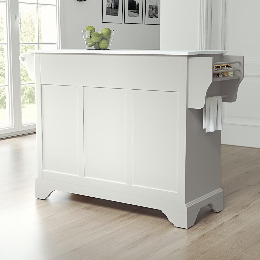 Crosley Furniture - Lafayette Granite Top Full Size Kitchen Island/Cart White/White - KF30005BWH veiw 6