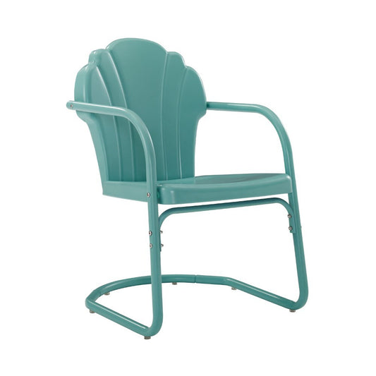 Crosley Furniture - Tulip 2 Piece Outdoor Chair Set Blue - CO1029-BL veiw 1