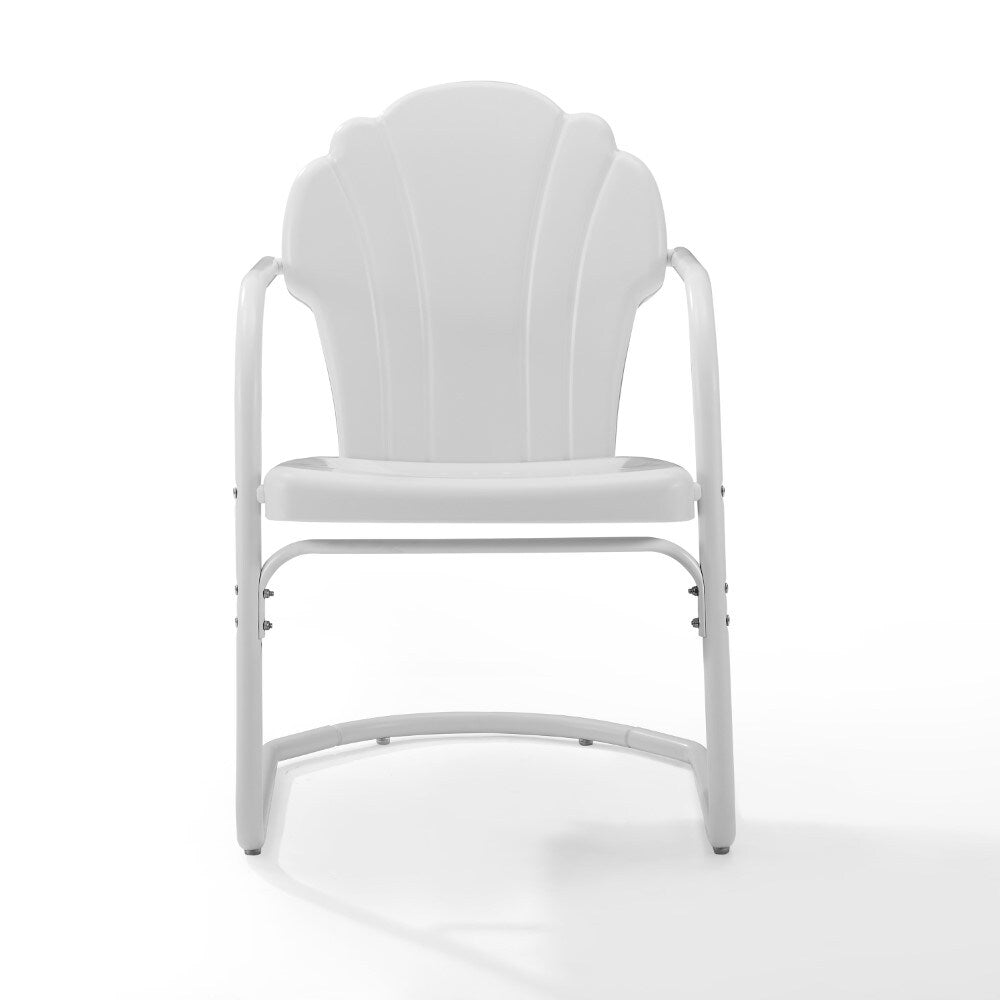 Crosley Furniture - Tulip 2 Piece Outdoor Chair Set White - CO1029-WH veiw 2