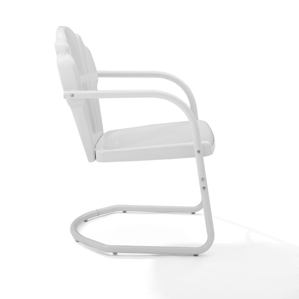 Crosley Furniture - Tulip 2 Piece Outdoor Chair Set White - CO1029-WH veiw 3