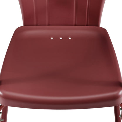 Crosley Furniture - Tulip 3 Piece Outdoor Bistro Set Dark Red Satin /White Satin - Bistro Table & 2 Chairs - KO10010RE veiw 5