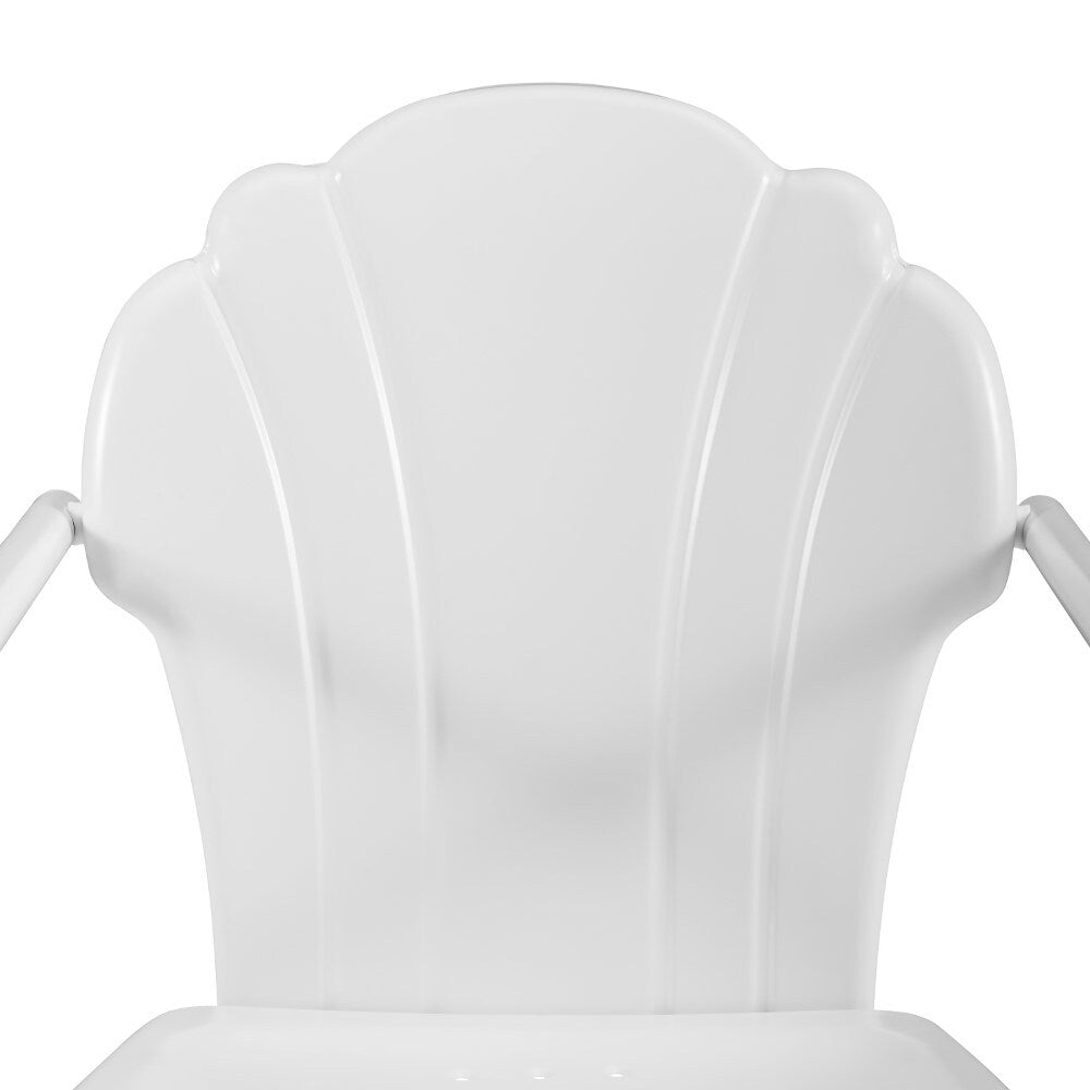 Crosley Furniture - Tulip 3 Piece Outdoor Bistro Set White Satin - Bistro Table & 2 Chairs - KO10010WH veiw 6