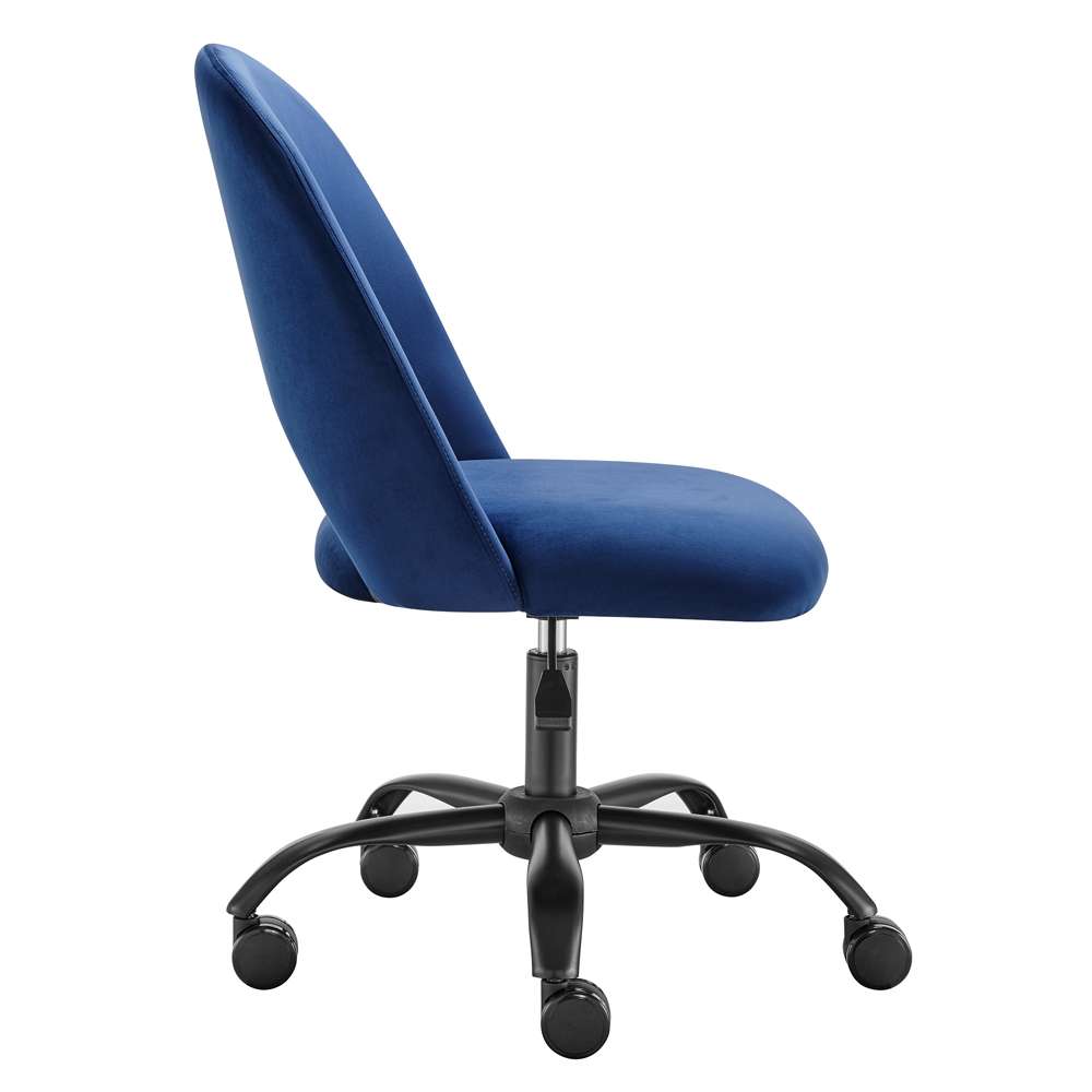 Euro Style - Alby Office Chair in Blue with Black Base - 15131-BLU veiw 4