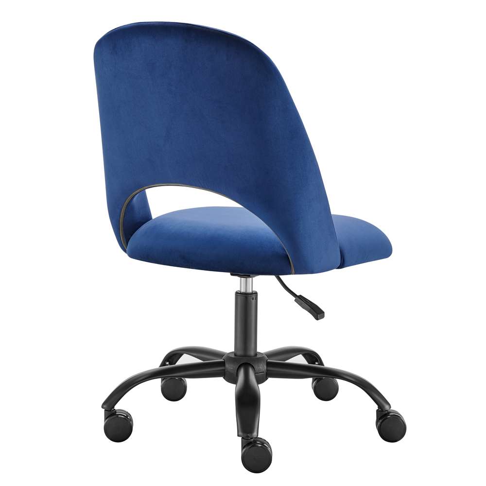 Euro Style - Alby Office Chair in Blue with Black Base - 15131-BLU veiw 5