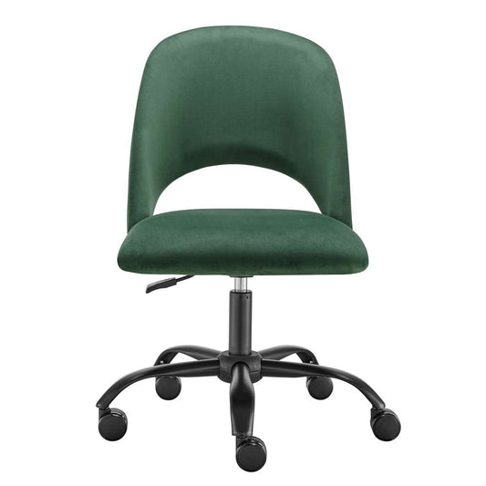 Euro Style - Alby Office Chair in Olive Green with Black Base - 15131-GRN veiw 1