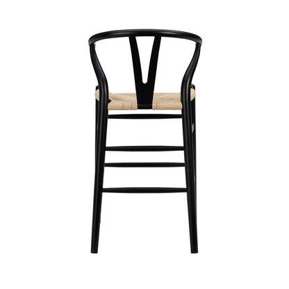 Euro Style - Evelina-C Counter Stool with Black Stained Framed and Black Rush Seat - 08161BLK veiw 5