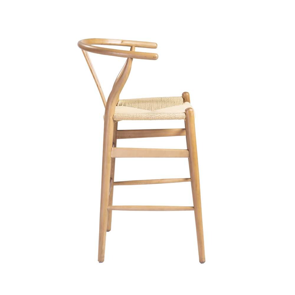 Euro Style - Evelina-C Counter Stool in Natural - 08169NAT veiw 3