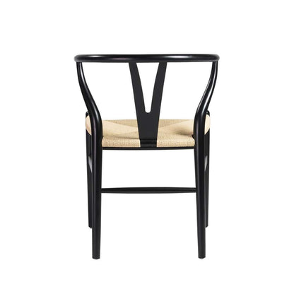 Euro Style - Evelina Side Chair in Black with Natural Rush Seat (Set of 2) - 08157BLK veiw 5