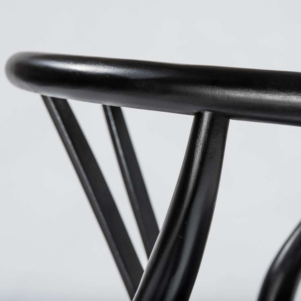 Euro Style - Evelina Side Chair in Black with Natural Rush Seat (Set of 2) - 08157BLK veiw 8