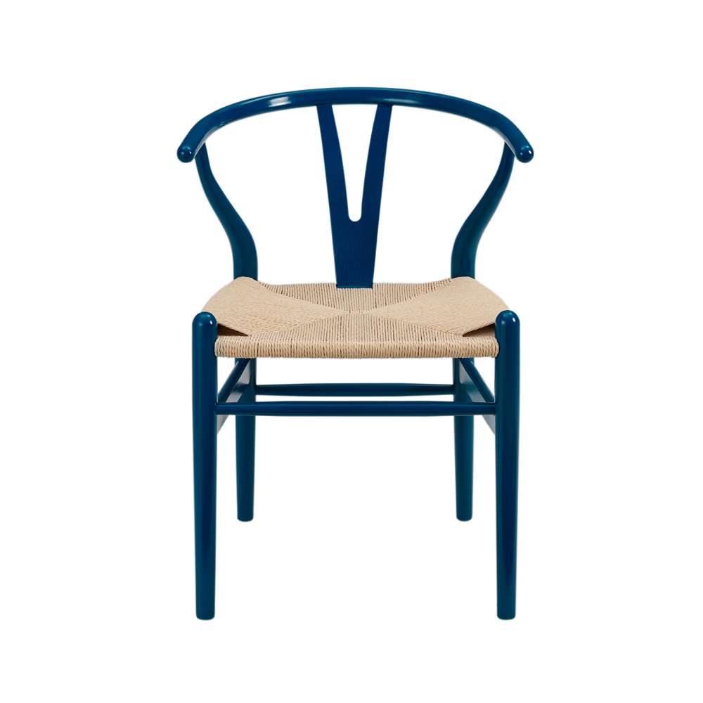 Euro Style - Evelina Side Chair in Midnight Blue and Natural Rush Seat (Set of 2) - 08157MBLU veiw 1