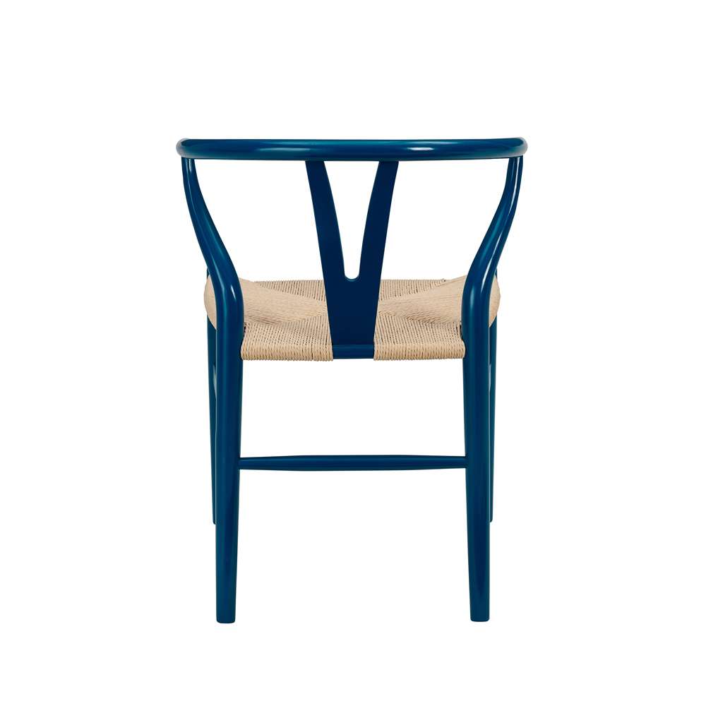 Euro Style - Evelina Side Chair in Midnight Blue and Natural Rush Seat (Set of 2) - 08157MBLU veiw 5
