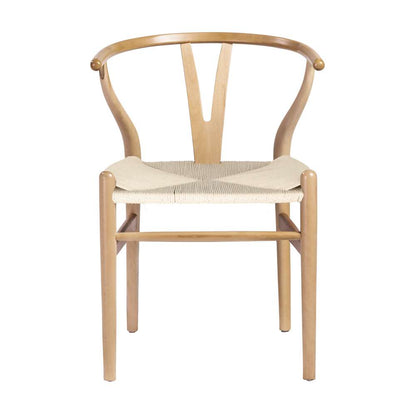 Euro Style - Evelina Side Chair in Natural Stained Frame and Natural Rush Seat (Set of 2) - 08157NAT veiw 1