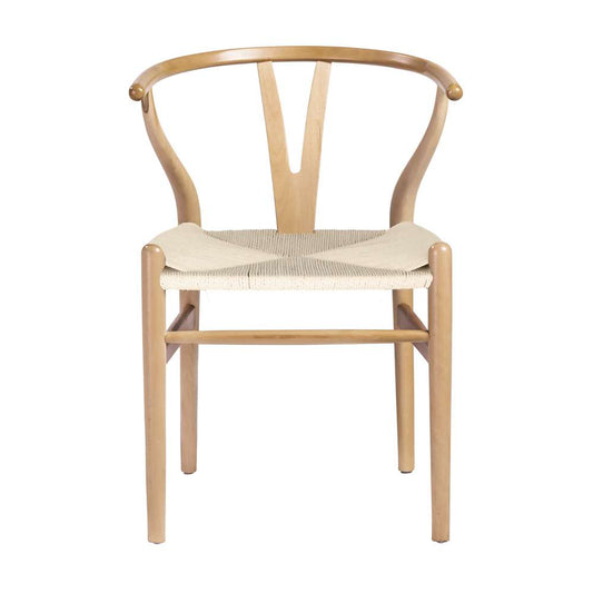 Euro Style - Evelina Side Chair in Natural Stained Frame and Natural Rush Seat (Set of 2) - 08157NAT veiw 1