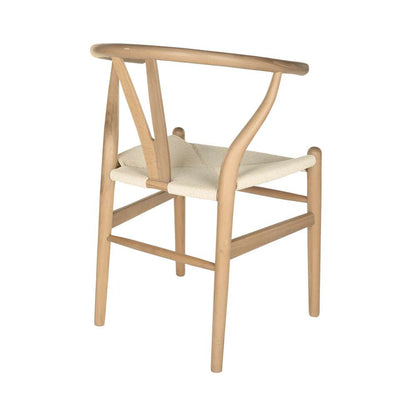 Euro Style - Evelina Side Chair in Natural Stained Frame and Natural Rush Seat (Set of 2) - 08157NAT veiw 4