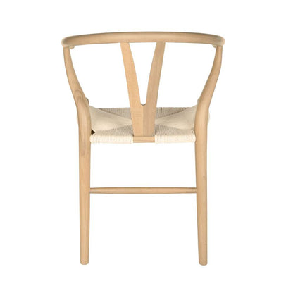 Euro Style - Evelina Side Chair in Natural Stained Frame and Natural Rush Seat (Set of 2) - 08157NAT veiw 5