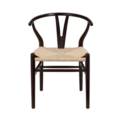 Euro Style - Evelina Side Chair in Walnut with Natural Rush Seat (Set of 2) - 08157WAL veiw 1