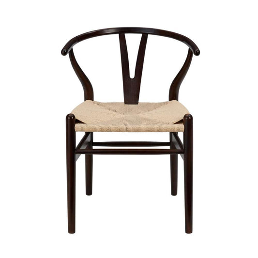 Euro Style - Evelina Side Chair in Walnut with Natural Rush Seat (Set of 2) - 08157WAL veiw 1