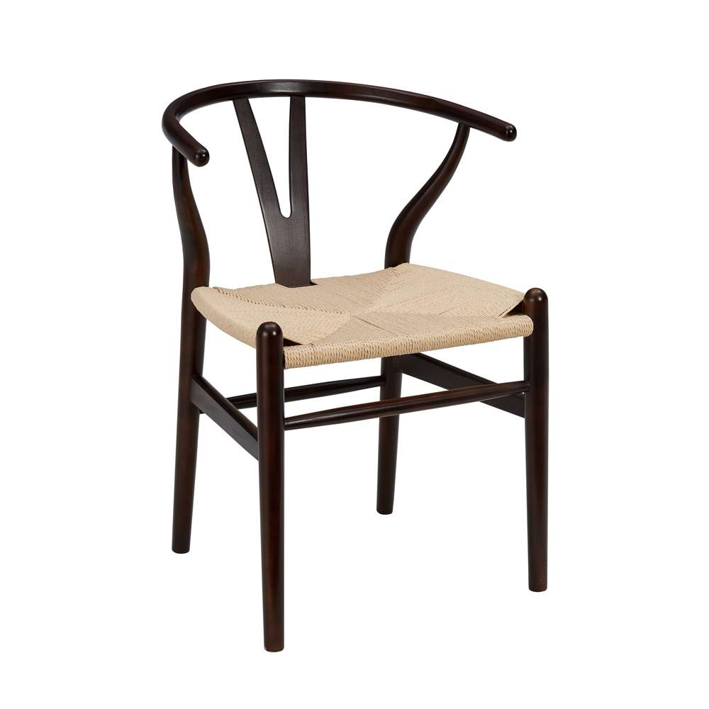 Euro Style - Evelina Side Chair in Walnut with Natural Rush Seat (Set of 2) - 08157WAL veiw 2