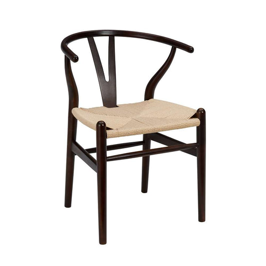 Euro Style - Evelina Side Chair in Walnut with Natural Rush Seat (Set of 2) - 08157WAL veiw 2