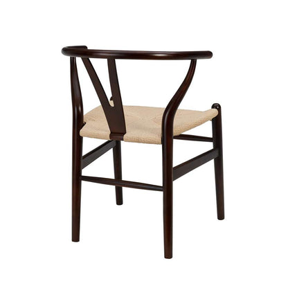 Euro Style - Evelina Side Chair in Walnut with Natural Rush Seat (Set of 2) - 08157WAL veiw 4