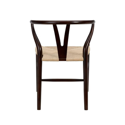 Euro Style - Evelina Side Chair in Walnut with Natural Rush Seat (Set of 2) - 08157WAL veiw 5