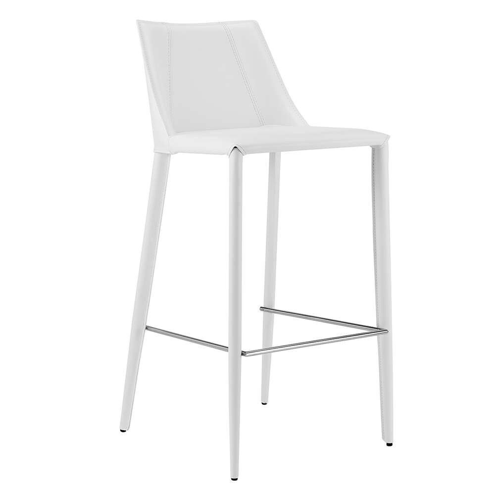 Euro Style - Kalle Bar Stool in White - 30918-WHT-MP1 veiw 2