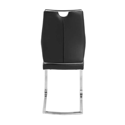 Euro Style - Lexington Side Chair in Black and Brushed Stainless Steel (Set of 2) - 81013BLK veiw 5