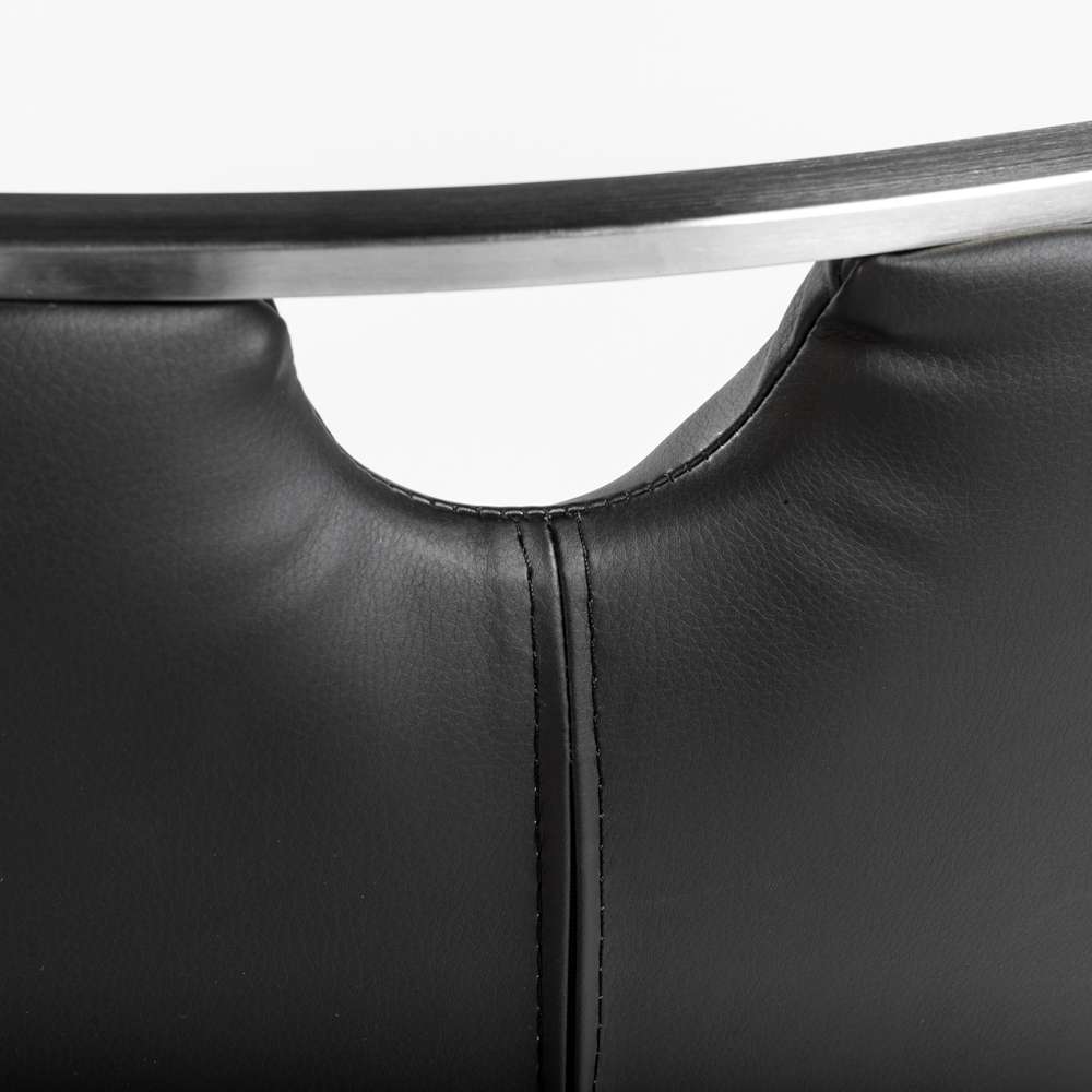 Euro Style - Lexington Side Chair in Black and Brushed Stainless Steel (Set of 2) - 81013BLK veiw 6