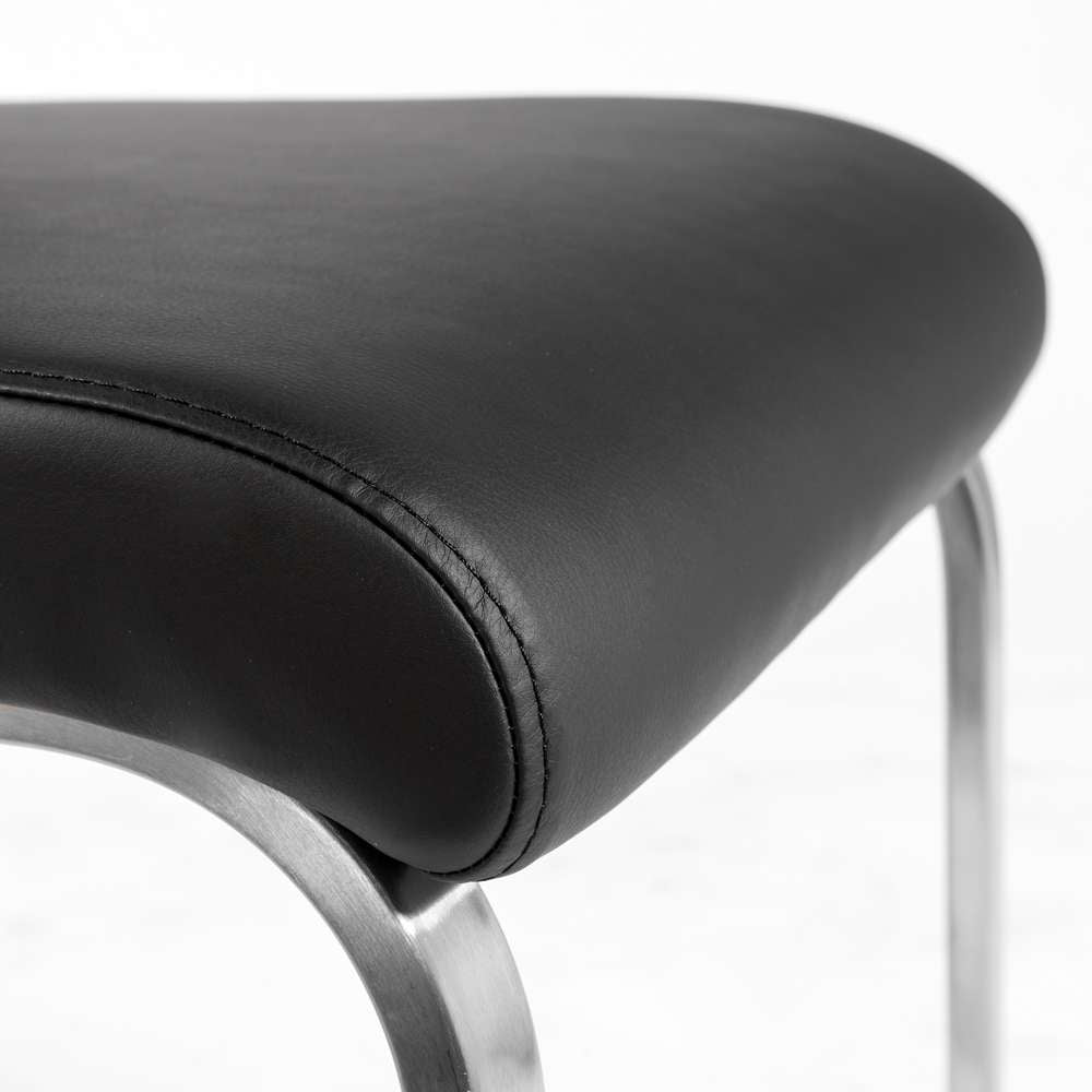 Euro Style - Lexington Side Chair in Black and Brushed Stainless Steel (Set of 2) - 81013BLK veiw 7