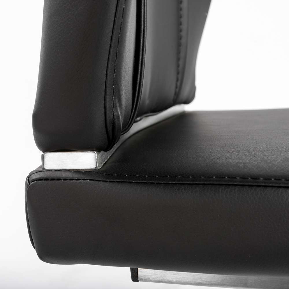 Euro Style - Lexington Side Chair in Black and Brushed Stainless Steel (Set of 2) - 81013BLK veiw 8
