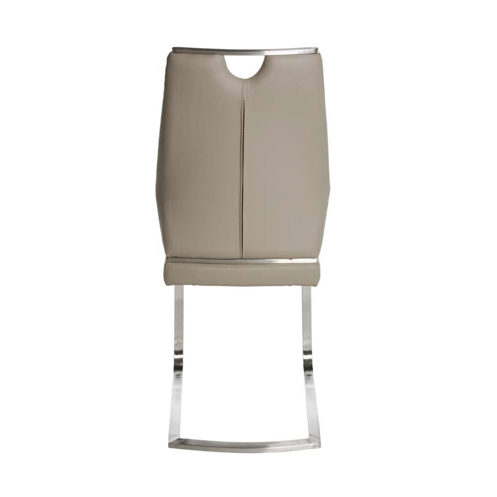 Euro Style - Lexington Side Chair in Taupe and Brushed Stainless Steel (Set of 2) - 81013TPE veiw 5