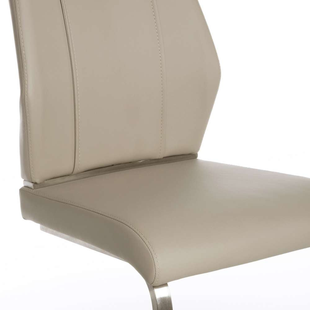 Euro Style - Lexington Side Chair in Taupe and Brushed Stainless Steel (Set of 2) - 81013TPE veiw 6