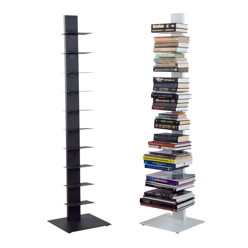 Euro Style - Sapiens 60in Bookcase/Shelf/Shelving Tower in Anthracite - 94200ANTH-KIT veiw 4