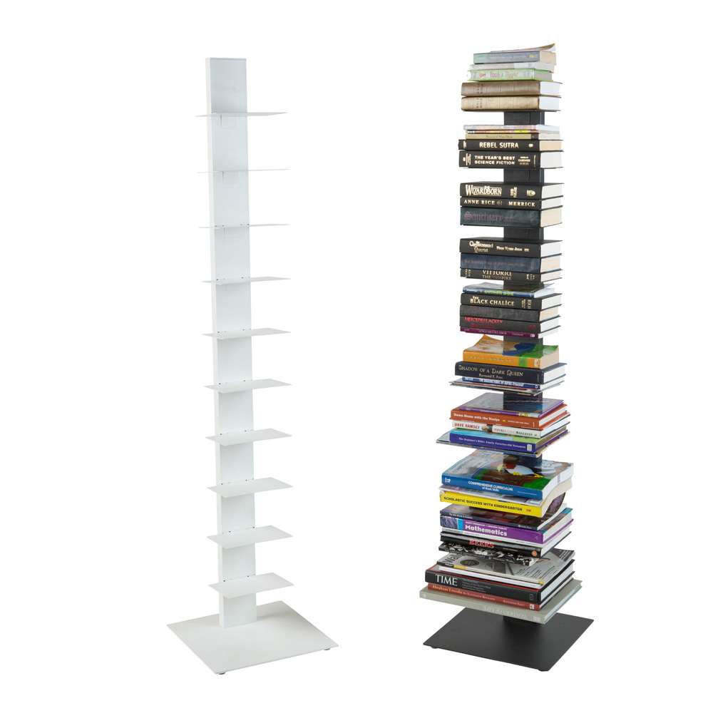Euro Style - Sapiens 60in Bookcase/Shelf/Shelving Tower in White - 94200WHT-KIT veiw 4