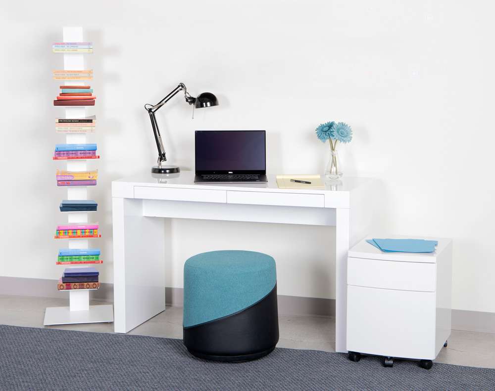 Euro Style - Sapiens 60in Bookcase/Shelf/Shelving Tower in White - 94200WHT-KIT veiw 5