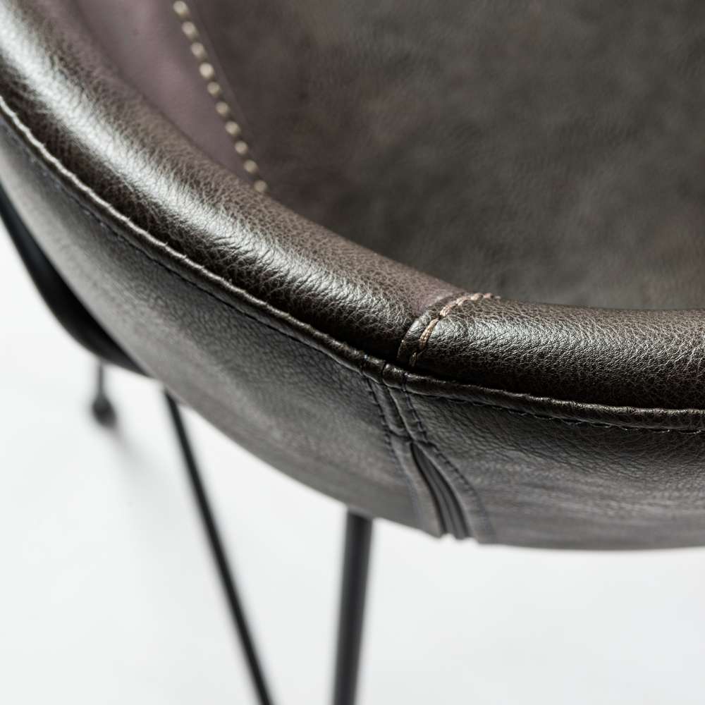 Euro Style - Zach Bar Stool with Dark Gray Leatherette and Matte Black Legs (Set of 2) - 30490DKGRY veiw 7