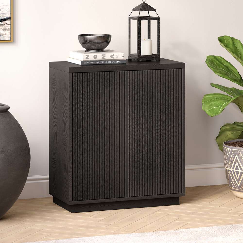 Hudson & Canal - Alston 28in Wide Rectangular Accent Cabinet in Black Grain - AC1694 veiw 2