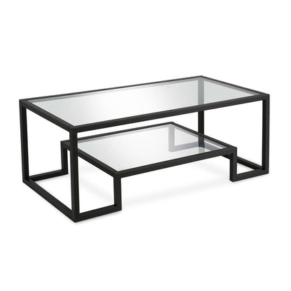 Hudson & Canal - Athena 45in Wide Rectangular Coffee Table in Blackened Bronze - CT0181 veiw 1