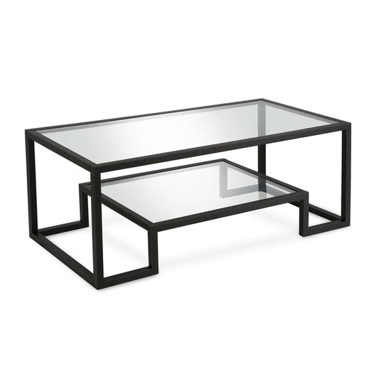 Hudson & Canal - Athena 45in Wide Rectangular Coffee Table in Blackened Bronze - CT0181 veiw 1