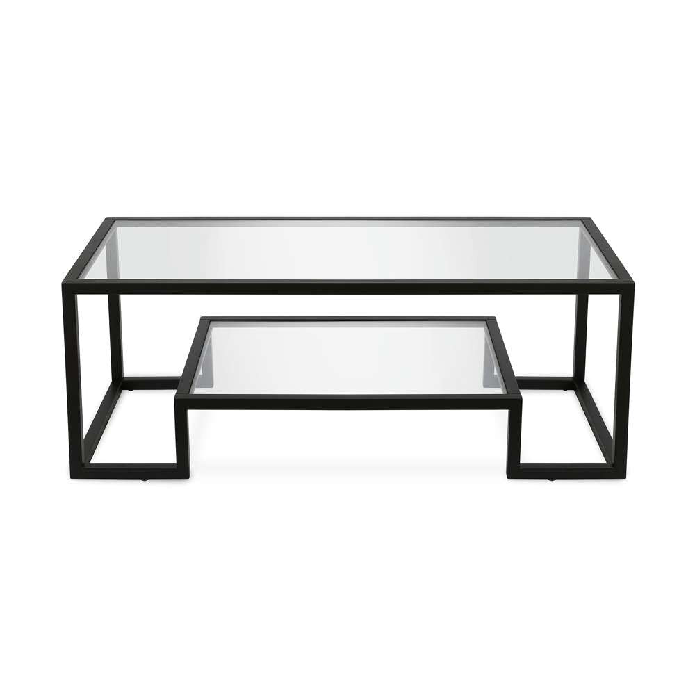 Hudson & Canal - Athena 45in Wide Rectangular Coffee Table in Blackened Bronze - CT0181 veiw 3