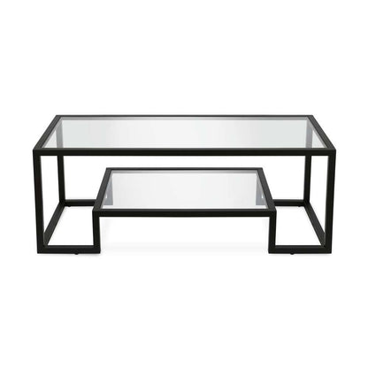 Hudson & Canal - Athena 45in Wide Rectangular Coffee Table in Blackened Bronze - CT0181 veiw 3