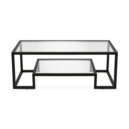 Hudson & Canal - Athena 45in Wide Rectangular Coffee Table in Blackened Bronze - CT0181 veiw 3