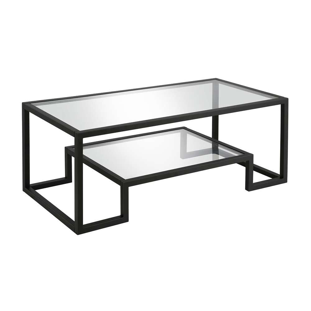 Hudson & Canal - Athena 45in Wide Rectangular Coffee Table in Blackened Bronze - CT0181 veiw 4