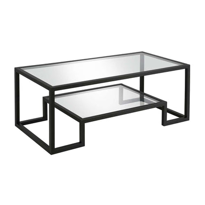 Hudson & Canal - Athena 45in Wide Rectangular Coffee Table in Blackened Bronze - CT0181 veiw 4