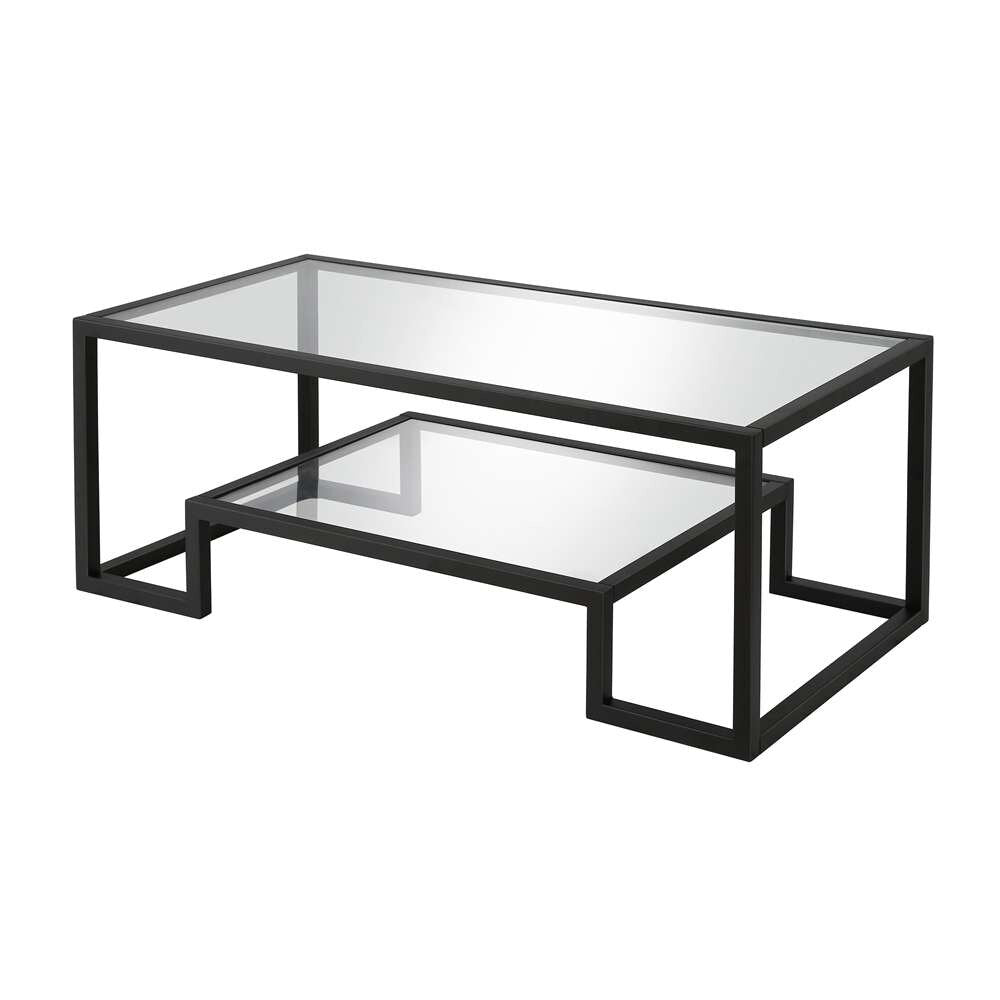 Hudson & Canal - Athena 45in Wide Rectangular Coffee Table in Blackened Bronze - CT0181 veiw 5