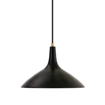 Hudson & Canal - Barton 14in Wide Pendant with Metal Shade in Matte Black/Brass/Matte Black - PD0758 veiw 4