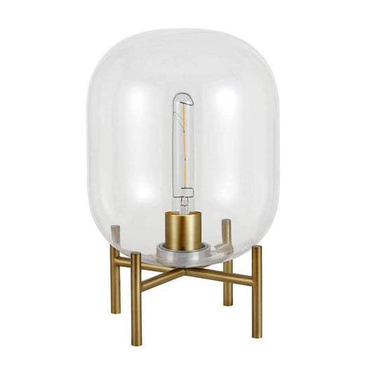 Hudson & Canal - Edison 15.38in Tall Table Lamp with Glass Shade in Brass/Clear - TL0216 veiw 1