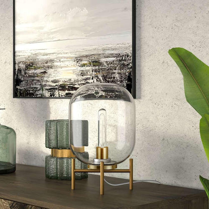 Hudson & Canal - Edison 15.38in Tall Table Lamp with Glass Shade in Brass/Clear - TL0216 veiw 2