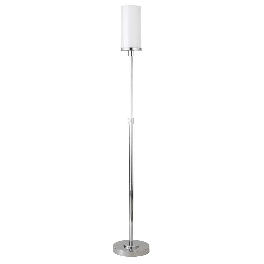 Hudson & Canal - Frieda 66in Tall Floor Lamp with Glass Shade in Polished Nickel/White Milk - FL1085 veiw 1