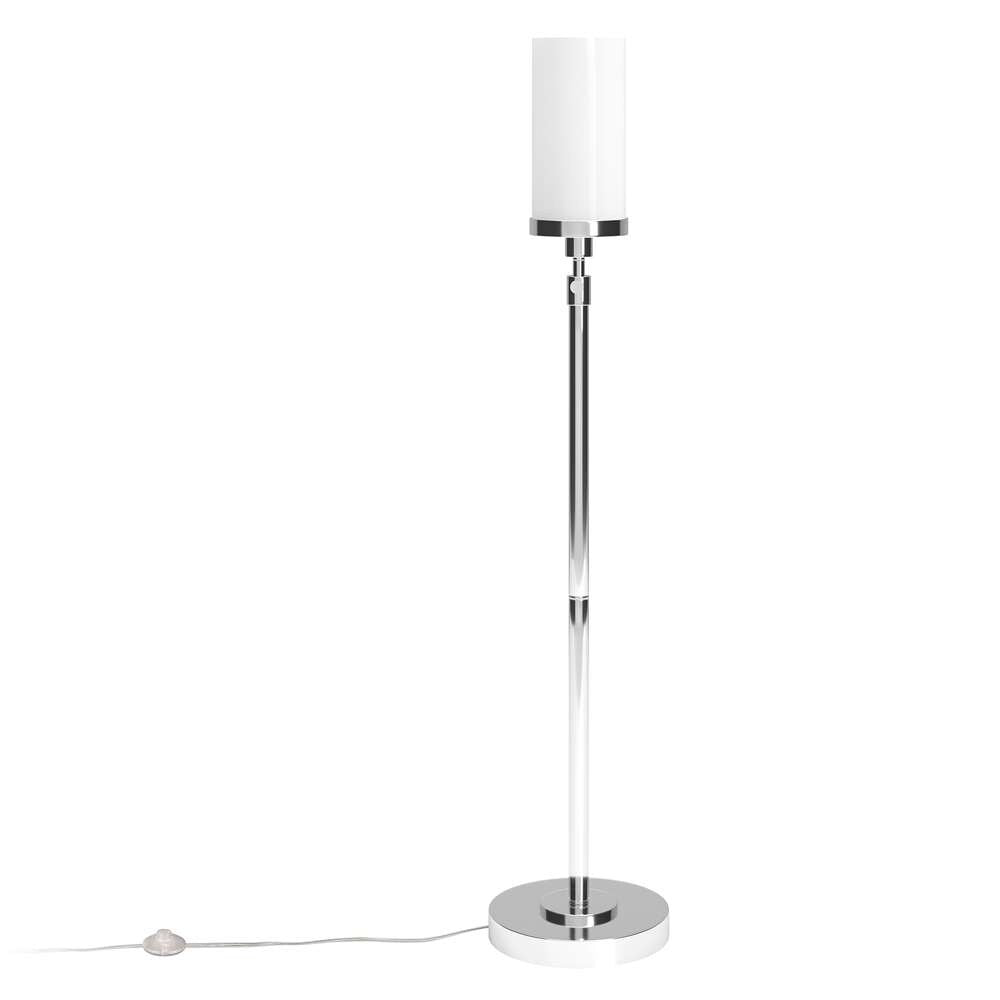 Hudson & Canal - Frieda 66in Tall Floor Lamp with Glass Shade in Polished Nickel/White Milk - FL1085 veiw 3